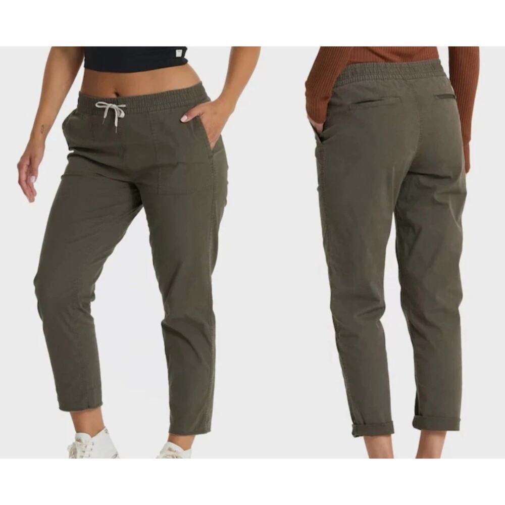 Vuori Ripstop Jobber Frayed Hem Olive Green Size M VW450